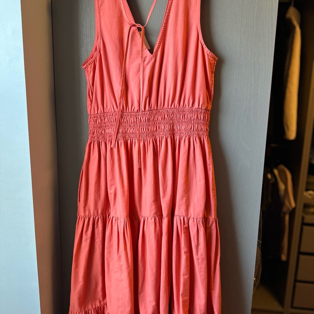 Mauve By Anthro Pink Tiered Ruffled Halter Sundress - Picture 2 of 5